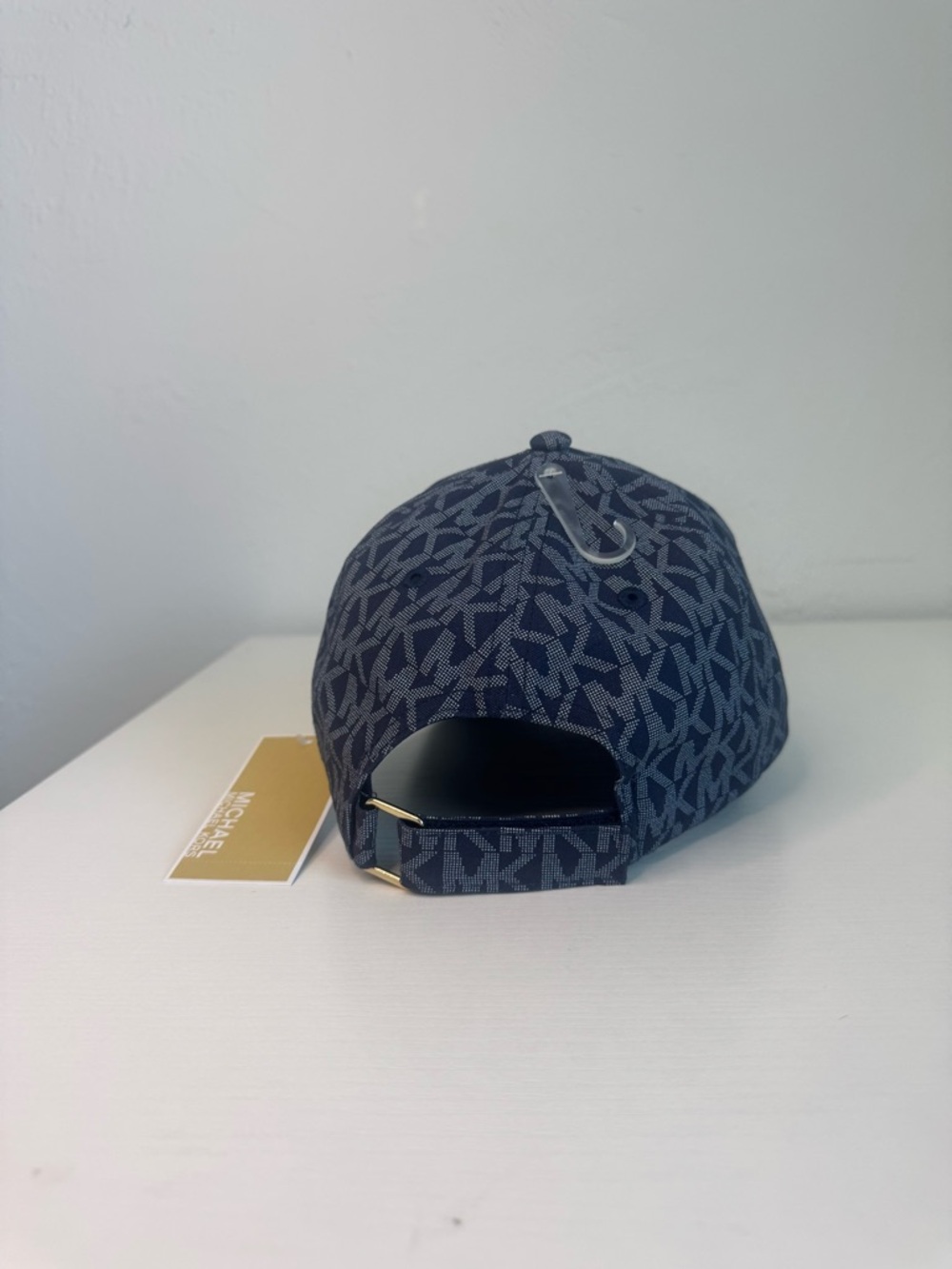 Michael Kors MK Logo Baseball Cap Blue Adjustable Strap Hat New - Picture 5 of 5